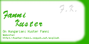 fanni kuster business card